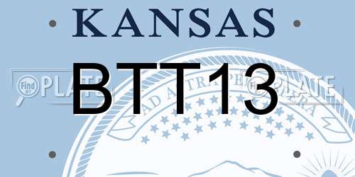 BTT13 Kansas License Plate