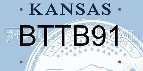 BTTB91 Kansas License Plate