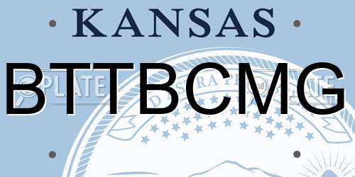 BTTBCMG Kansas License Plate