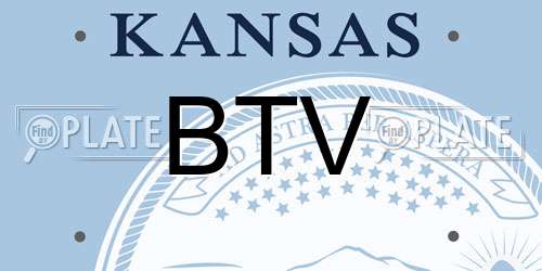 BTV Kansas License Plate