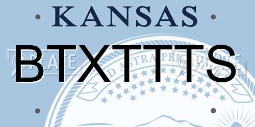 BTXTTTS Kansas License Plate