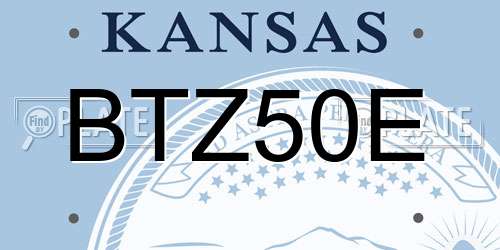 BTZ50E Kansas License Plate