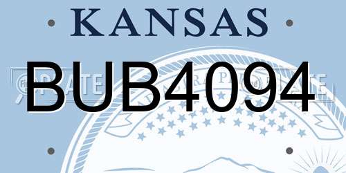 BUB4094 Kansas License Plate