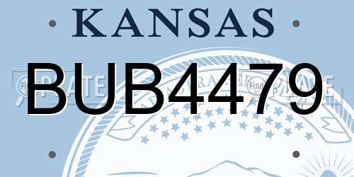 BUB4479 Kansas License Plate