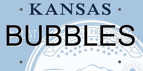 BUBBLES Kansas License Plate