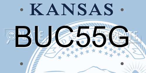 BUC55G Kansas License Plate