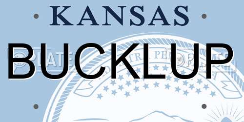 BUCKLUP Kansas License Plate