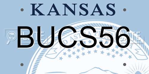 BUCS56 Kansas License Plate