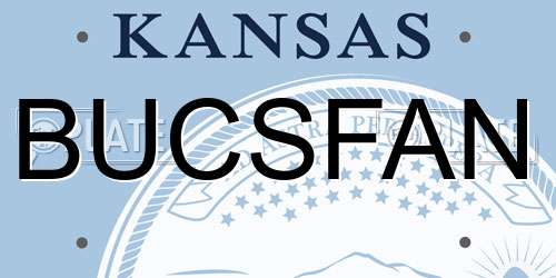 BUCSFAN Kansas License Plate