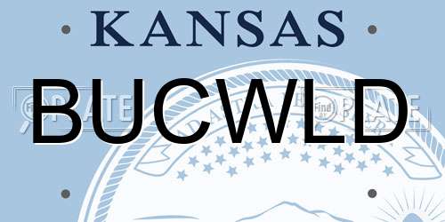 BUCWLD Kansas License Plate