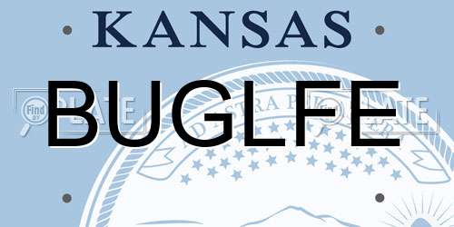 BUGLFE Kansas License Plate