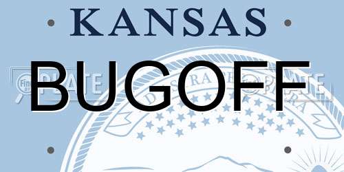 BUGOFF Kansas License Plate