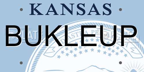 BUKLEUP Kansas License Plate