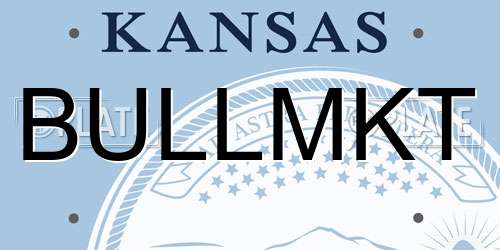 BULLMKT Kansas License Plate