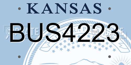 BUS4223 Kansas License Plate