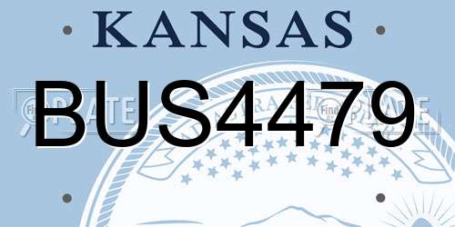 BUS4479 Kansas License Plate