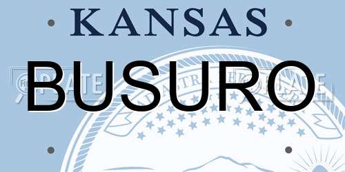 BUSURO Kansas License Plate