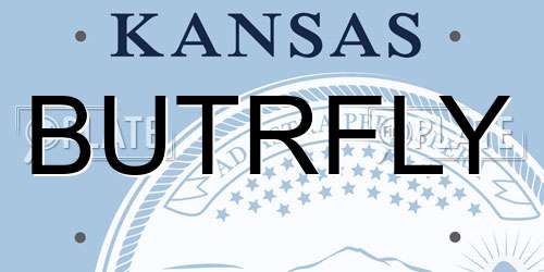 BUTRFLY Kansas License Plate