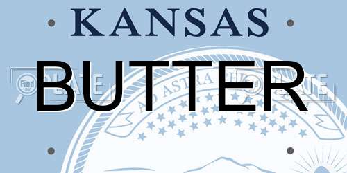 BUTTER Kansas License Plate