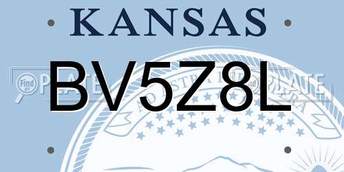 BV5Z8L Kansas License Plate