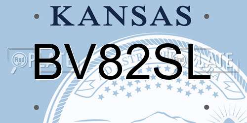 BV82SL Kansas License Plate