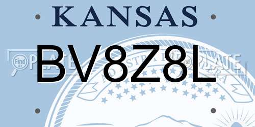 BV8Z8L Kansas License Plate