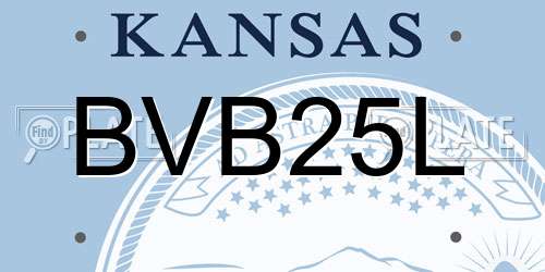 BVB25L Kansas License Plate