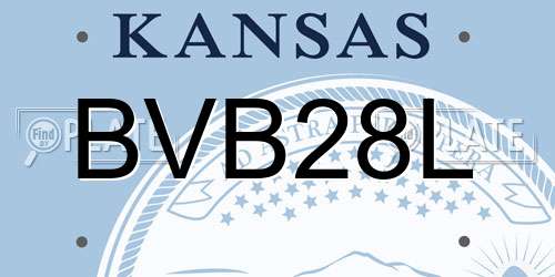 BVB28L Kansas License Plate