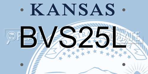 BVS25L Kansas License Plate