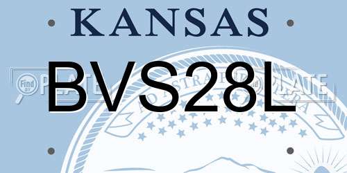 BVS28L Kansas License Plate