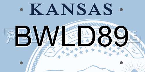 BWLD89 Kansas License Plate