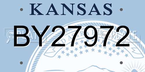 BY27972 Kansas License Plate