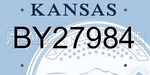 BY27984 Kansas License Plate