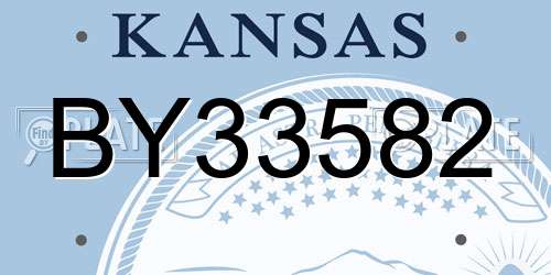 BY33582 Kansas License Plate