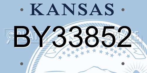 BY33852 Kansas License Plate