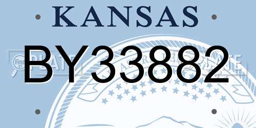 BY33882 Kansas License Plate