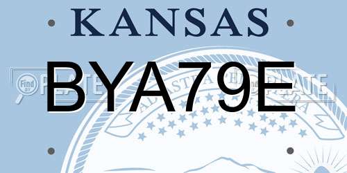 BYA79E Kansas License Plate