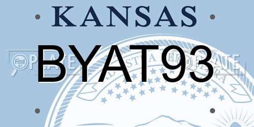 BYAT93 Kansas License Plate