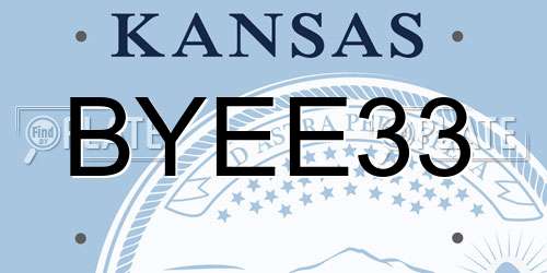 BYEE33 Kansas License Plate