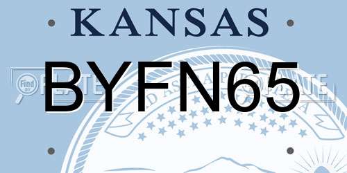 BYFN65 Kansas License Plate