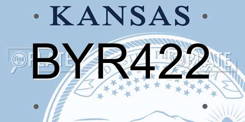 BYR422 Kansas License Plate