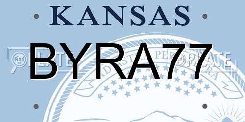 BYRA77 Kansas License Plate