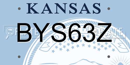 BYS63Z Kansas License Plate