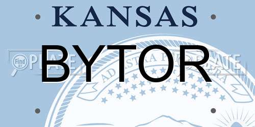 BYTOR Kansas License Plate