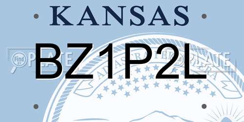 BZ1P2L Kansas License Plate