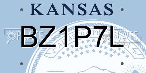 BZ1P7L Kansas License Plate