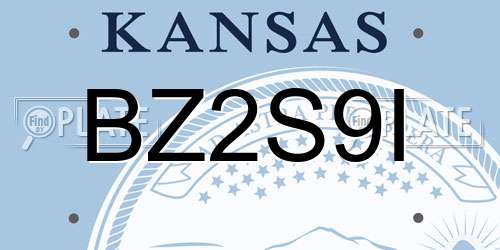 BZ2S9I Kansas License Plate