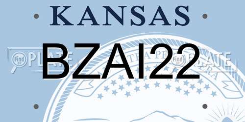 BZAI22 Kansas License Plate