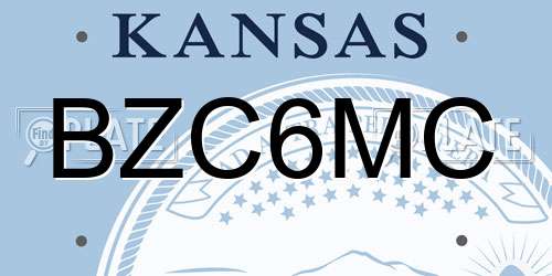 BZC6MC Kansas License Plate