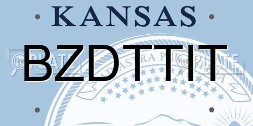 BZDTTIT Kansas License Plate